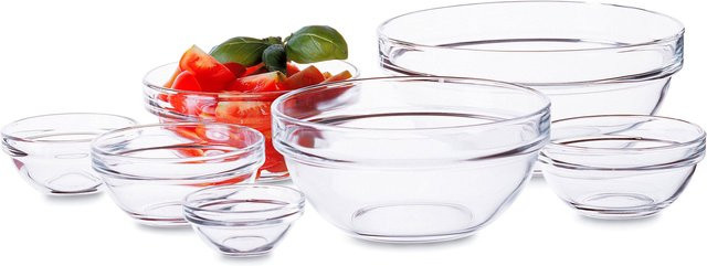Luminarc Schüssel Set 6er Pack Transparent, Durchmesser: 17 cm, stapelbar - Bild 1