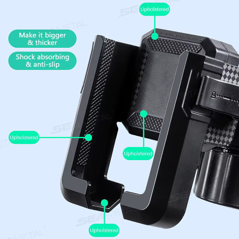 SEAMETAL Schnellverschließbare Motorrad-Telefonhalterung in Schwarz für Smartphones von 4,7 bis 7,2 Zoll - Bild 5