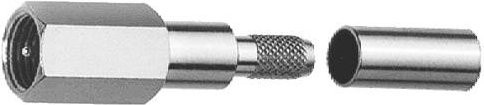 Telegärtner FME-Kabelbuchse Stecker 50 Ohm in Silber - Bild 1