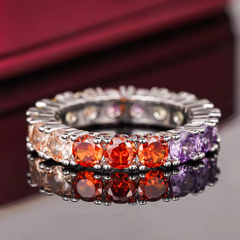 Huitan Ringe, Zirkonia, Silber, Damen - Bild 1