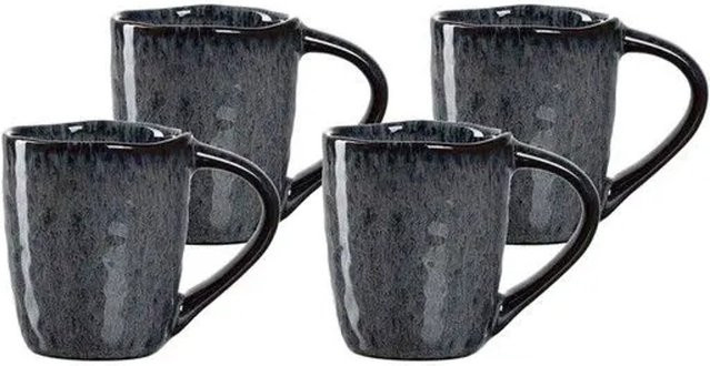 Leonardo Matera Espressotassen aus Keramik, 4er Set, Anthrazit, 90 ml - Bild 1