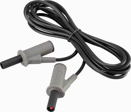 Voltcraft MSB-501 Sicherheits-Messleitung mit 4mm Lamellenstecker, Schwarz, 2,00 m - Bild 1