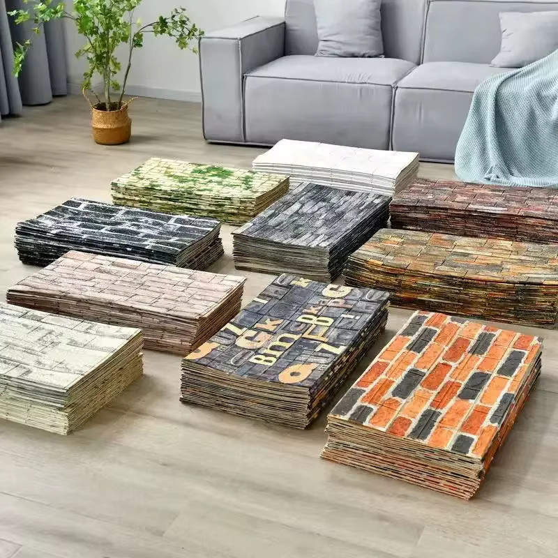 Wasserdichte 3D Ziegel Muster Wandtapete in Weiß mit Fliesenoptik für Wohnzimmer, Schlafzimmer und Küche, Breite: 70 cm, Länge: 10 m - Bild 2
