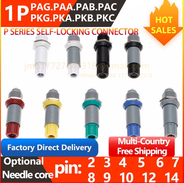 Lemo Medical Medizinischer Kunststoffstecker Kit kompatibel mit 1P PAG PKG PAA PKA PAB PKB PAC PKC in Multicolor - Bild 1