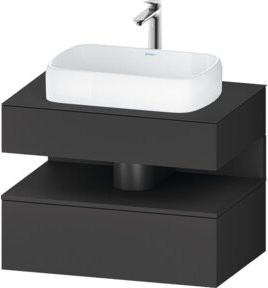 Duravit Waschtischunterschrank Qatego in Anthrazit Grau mit 1 Schublade, B/T/H: 80 x 55 x 60 cm - Bild 1