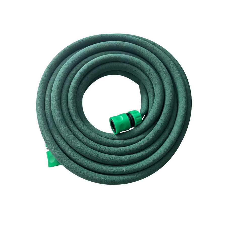 Relaxdays Perlbewässerung Tropfschlauch in Grün aus PVC und Gummi mit Messing-Anschluss und Klickkupplung, 30 m - Bild 2
