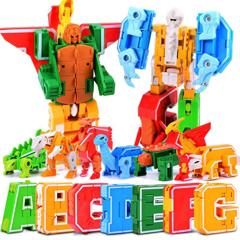 GUDI Englischer Buchstaben-Alphabet-Transformationsroboter Dinosaurier Actionfigur 3-6 Jahre - Bild 2
