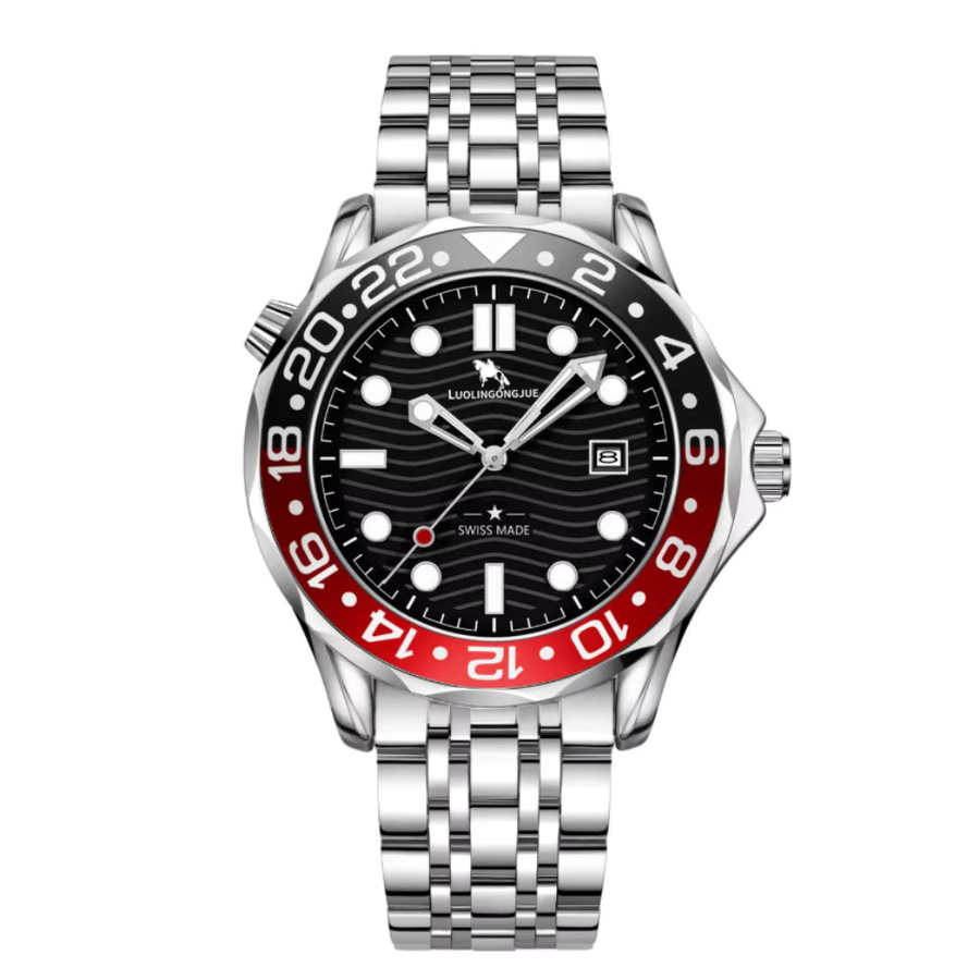 LUOLINGONGJUE Armbanduhr, Automatik, Edelstahl, Schwarz, Herren - Bild 3