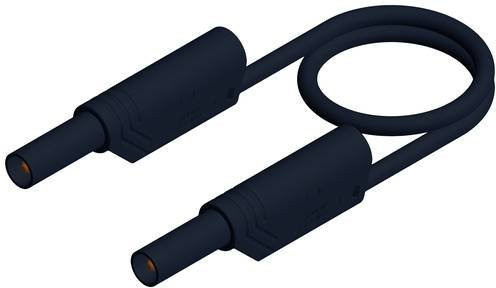 Hirschmann MLS SIL WS 50/1 Sicherheits-Messleitung mit 4mm Lamellenstecker in Schwarz, Länge: 0,50 m - Bild 1