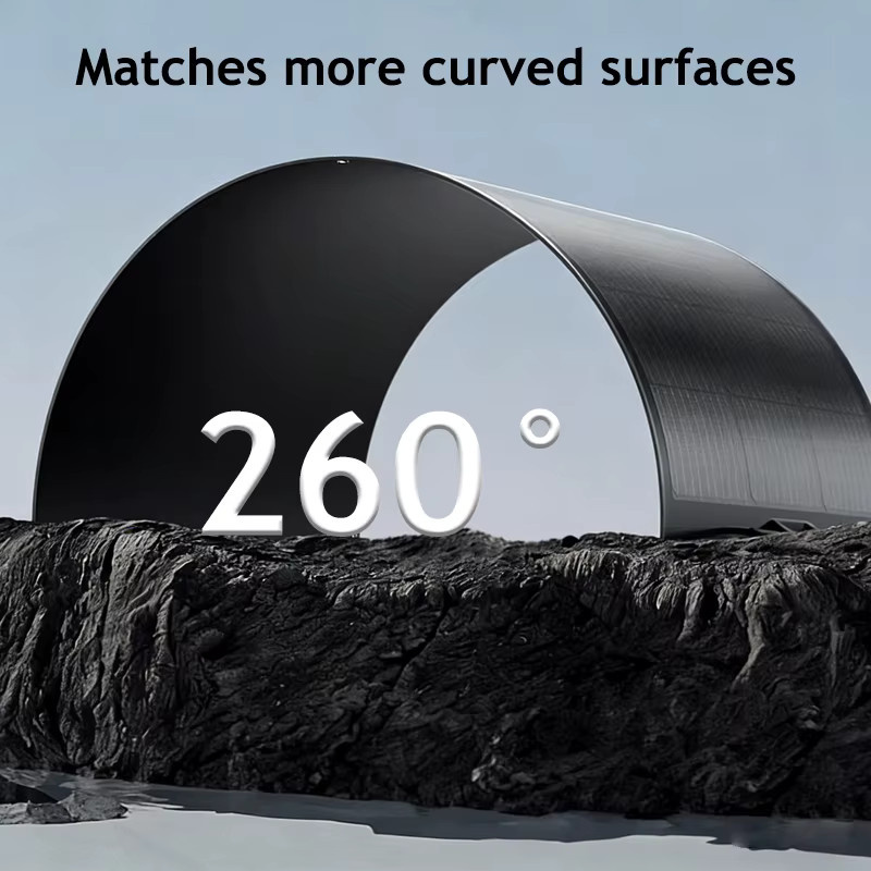 CHUBAN ETFE Flexibles Monokristallines Solarmodul-Set in Schwarz für 18V Batterieladegeräte und Camping - Bild 3