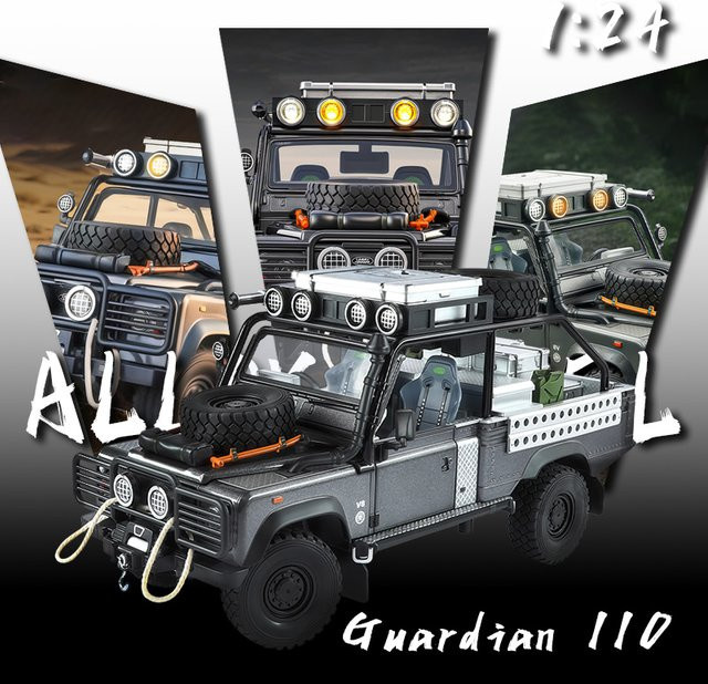 Domineering Guardian 110 Legierungsmodell für Geländefahrzeuge in Grau als Desktop-Ornament - Bild 1