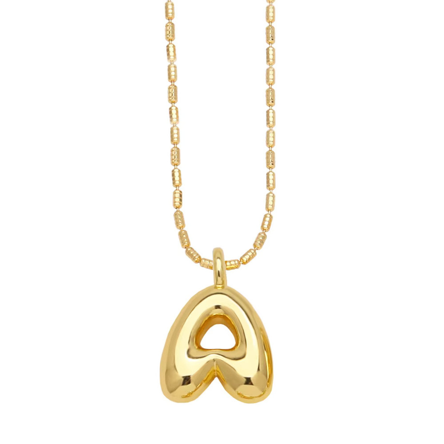 Anhänger Halskette, vergoldet, Alphabet Charm, Unisex - Bild 2