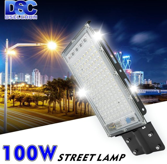 DSELCHUN 100W LED Außenflutlicht IP65 Wasserdichte Wandleuchte in Schwarz für Garten und Straße - Bild 1