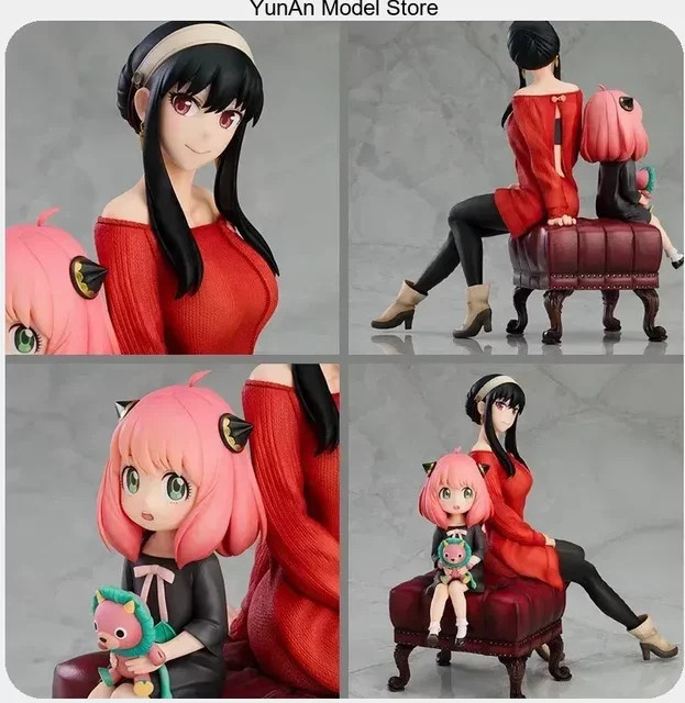 Bandai Spy×Family Anya Forger und Yor Forger sitzen auf dem Sofa, Anime-Figur, Statue, 15 cm - Bild 1