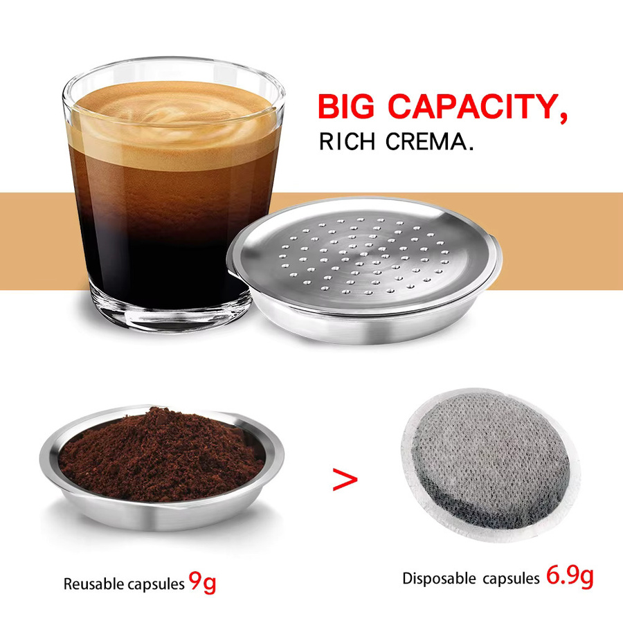 Wiederverwendbare Edelstahl Kaffeekapseln von ICafilas für Philips Senseo Maschinen in Silber und Grün - Bild 1