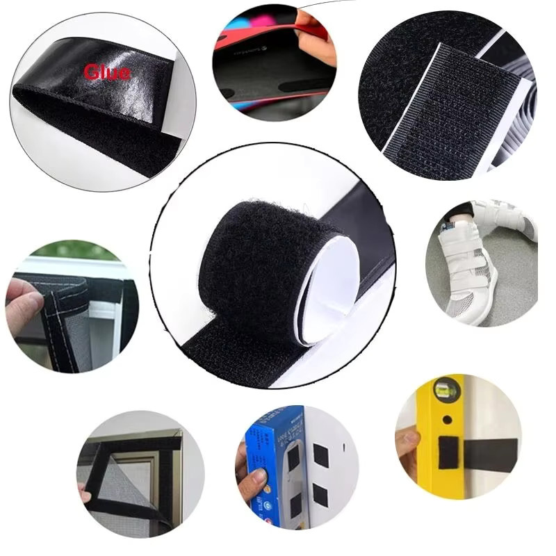Selbstklebendes Klettband aus Nylon in Schwarz für DIY-Bastelzubehör - Bild 5