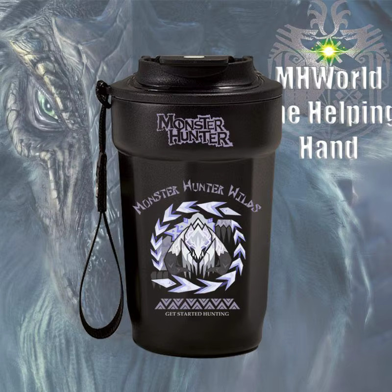 Bandai Monster Hunter Wilds Gemma Nata Chatacabra Edelstahl Tasse für Studenten und Erwachsene - Bild 2