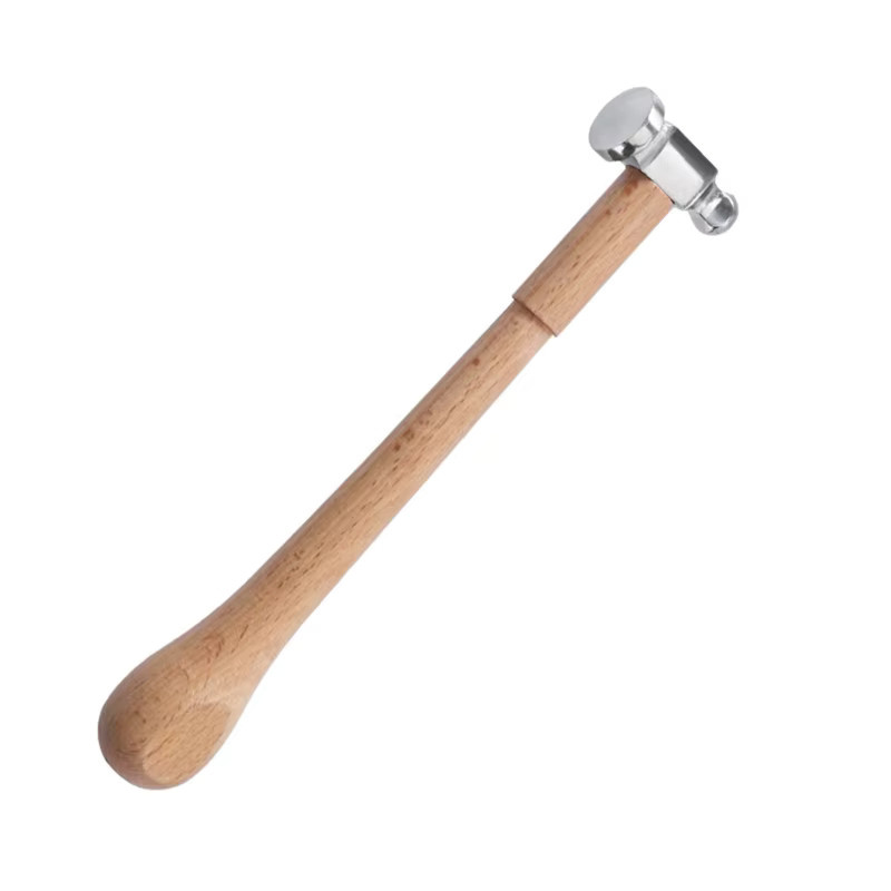 Kugelhammer aus Kohlenstoffstahl mit Holzgriff in Silber für Metallarbeiten und das Bauwesen - Bild 2