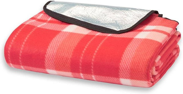 Concord Picknickdecke Rot mit Tragegriff, wasserabweisend und faltbar, B/T: 150 x 200 cm - Bild 1