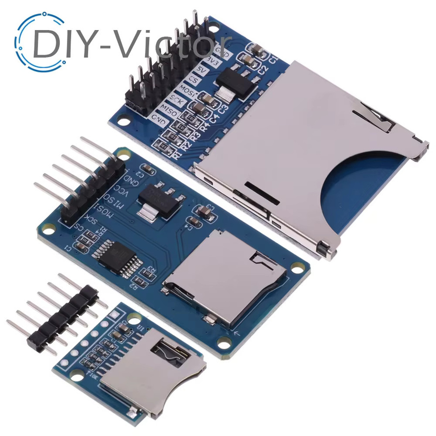 Mini Micro SD TF Karten Speichererweiterungsplatine Memory Shield Modul mit SPI-Schnittstelle und Level-Konverter-Chip für Arduino, Blau - Bild 2
