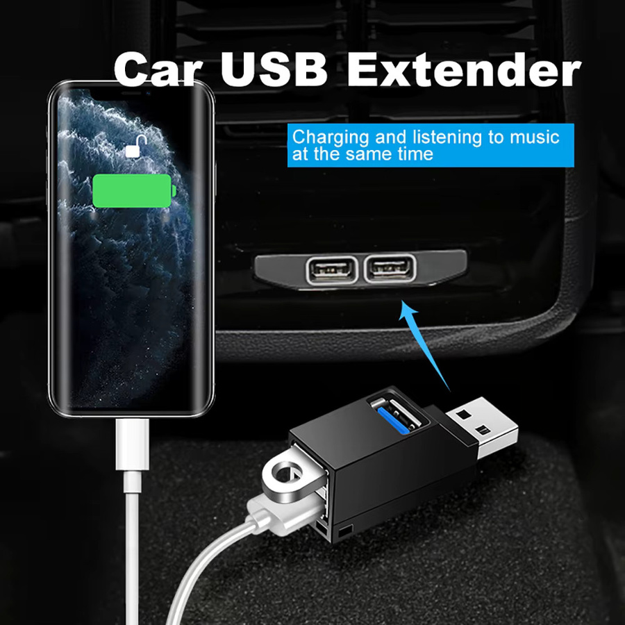 RGEEK USB-C Hub Adapter mit 3 Ports für USB 3.0 und 2.0 in Schwarz - Bild 4