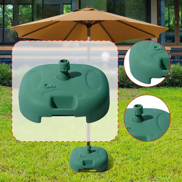 craftDIY Sonnenschirmständer mit Wasserfüllung aus Kunststoff in Grün - Bild 1