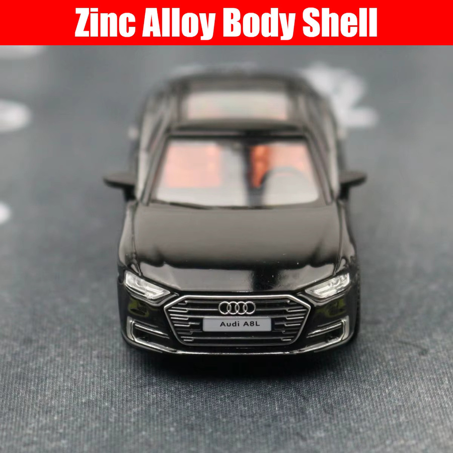 JKM Audi A8L Limousine, Miniaturmodell, 1:64, Metall, Schwarz - Bild 2