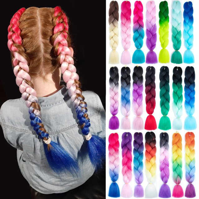 Betella Jumbo-Zöpfe, synthetisches Flechthaar, Afro-Ombre, Kinder - Bild 1