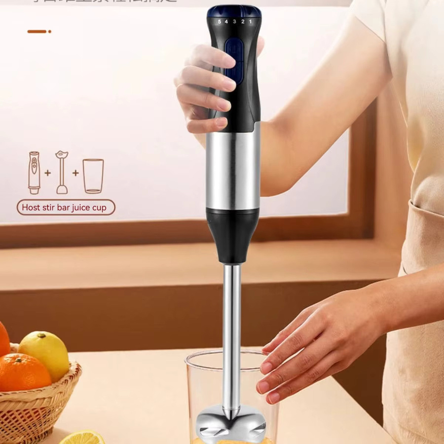 Merkmak 4-in-1 Elektrischer Stabmixer 1000 W in Silber mit Edelstahlklingen und Zubehör-Set - Bild 2