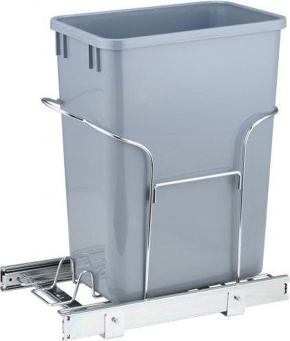 VEVOR Ausziehbarer Mülleimer für Küchenschränke, 29 l Single Bin, Grau, Unterbau-Abfallbehälter mit Auszug und Griff, Belastbarkeit bis 50 kg - Bild 1