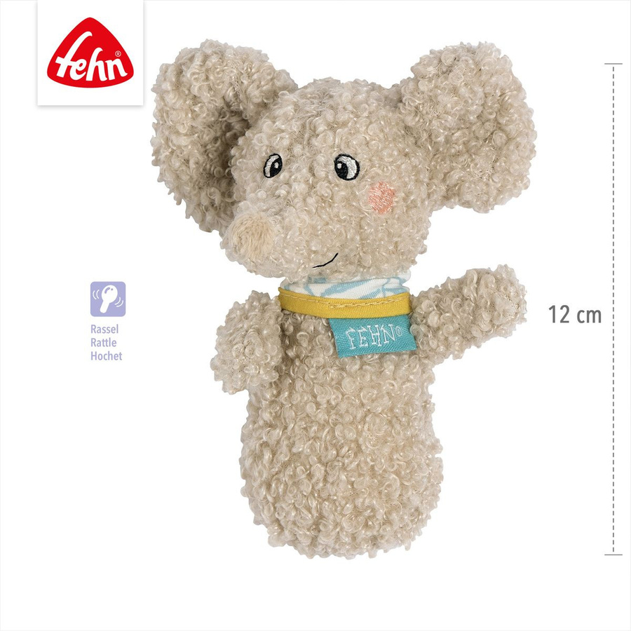 Fehn Mini-Rassel Elefant Erik, ab 0 Jahre - Bild 2
