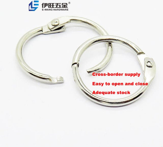 YIWANG Metall Binderinge für Scrapbook und Loseblatt-Bindung, Silber, Durchmesser: 1,9 cm - Bild 1