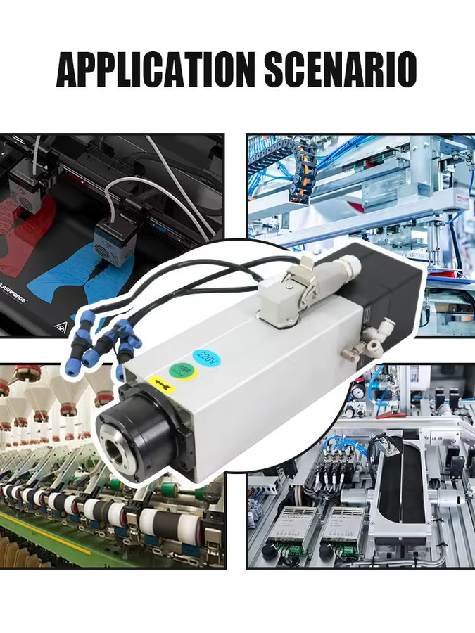 HQD ATC Spindelmotor 2200W für Holz, Aluminium und Weichmetall, ISO20, 18000-24000 U/min, 2,2kW AC, 200-240V, 1,17Nm - Bild 5