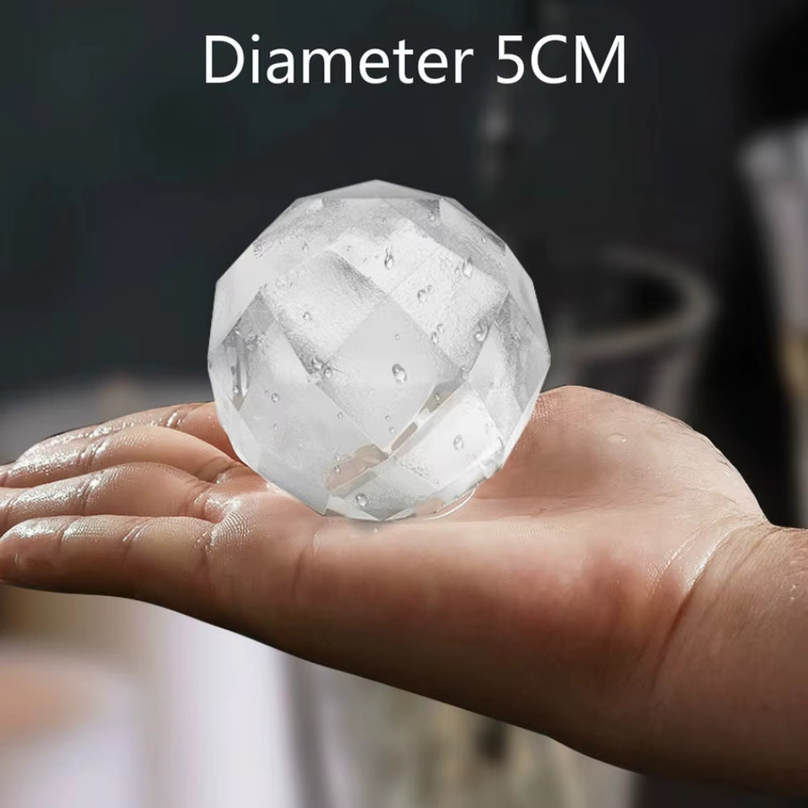 PGY Eiswürfelform für Whiskey und Cocktails, Ice Ball Maker aus Kunststoff, Durchmesser: 5 cm, Mehrfarbig - Bild 3