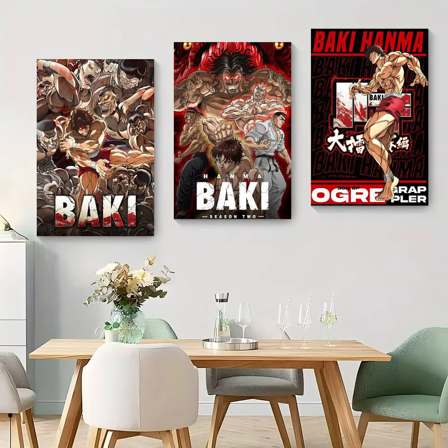 Japanischer Anime Baki Hanma Wandkunst Poster in HD-Qualität, Mehrfarbig, Rechteckig - Bild 5