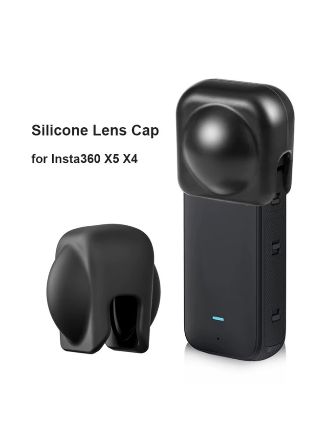 Silikon-Objektivabdeckung für Insta360 X5 X4 X4Air in Schwarz als Schutzhülle gegen Staub und Kratzer - Bild 3