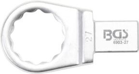 BGS Einsteck-Ringschlüssel aus Chrom-Vanadium in Silber, Größe 27 mm, Aufnahme 14 x 18 mm - Bild 1