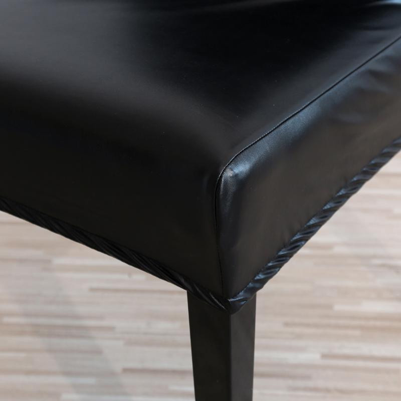 Wasserdichter Stuhlbezug aus PU-Leder in Schwarz für Esszimmerstühle, Universalgröße, Moderner Stil - Bild 3