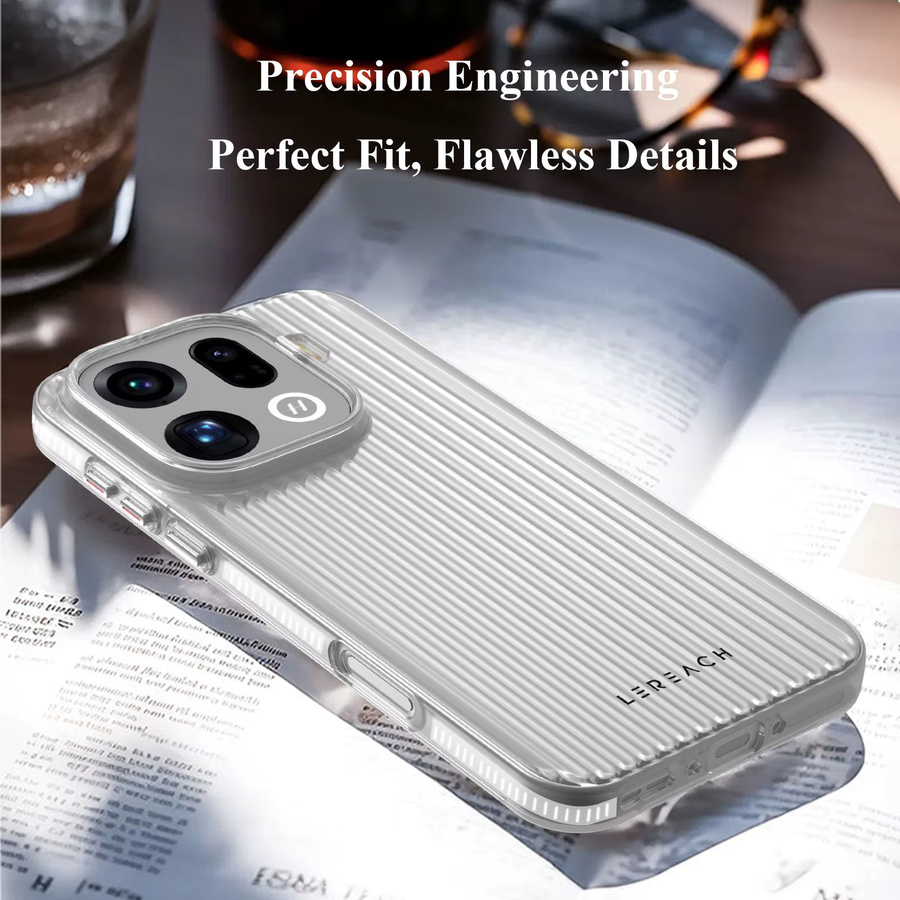 Lereach Handyhülle für OPPO Find X9 Pro und OPPO Find X9, geripptes mattes Design, rutschfest und fingerabdruckresistent, Schwarz oder Transparent - Bild 5