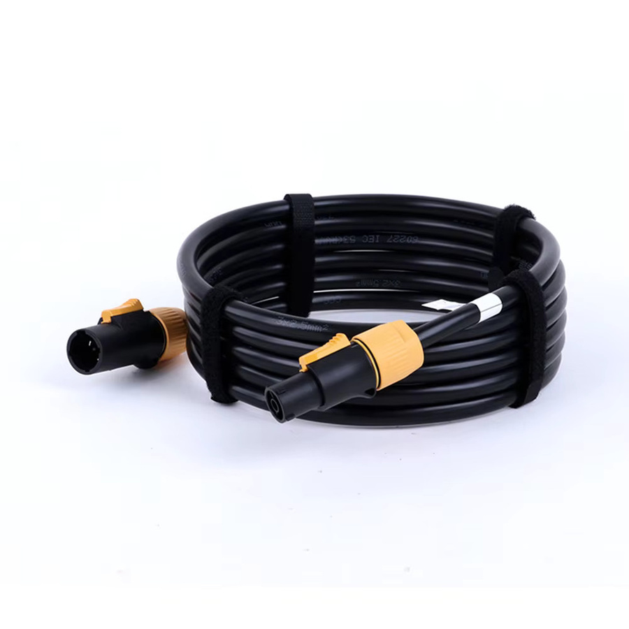 GuerGuo PowerCON True1 Verlängerungskabel Schwarz, robuster wasserdichter Stecker auf Stecker für LED-Bildschirme, DJ- und Bühnenbeleuchtung - Bild 2