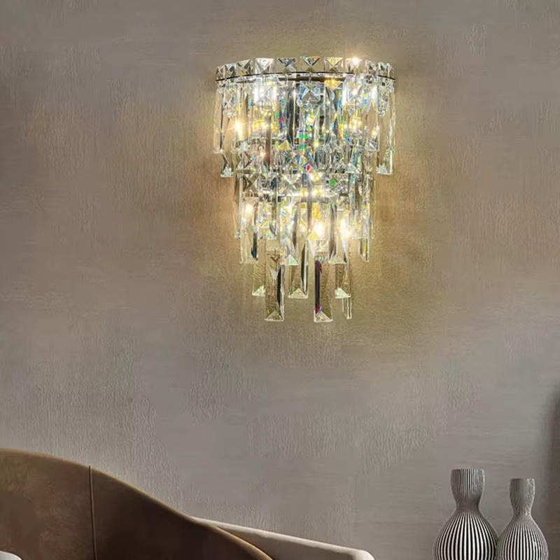 Moderne Wandleuchte AL.HaffaR für Wohnzimmer, Schlafzimmer und Korridor in Kristall-Optik - Bild 2