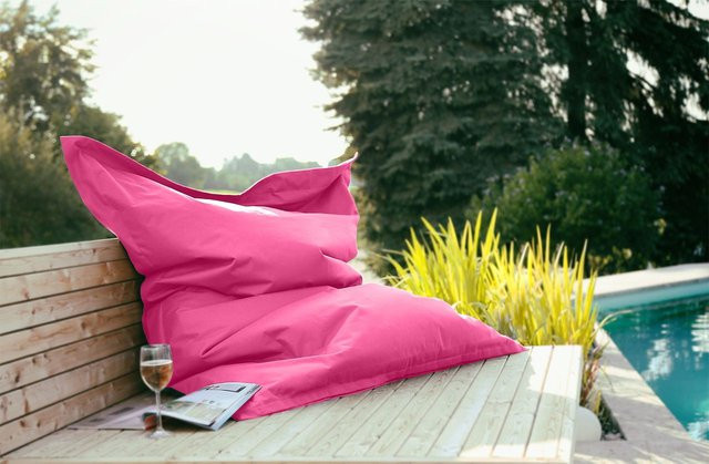 Outdoorfähiger Riesensitzsack Kinzler in Pink mit abnehmbarem Bezug, B/T/H: 140 x 180 cm - Bild 1