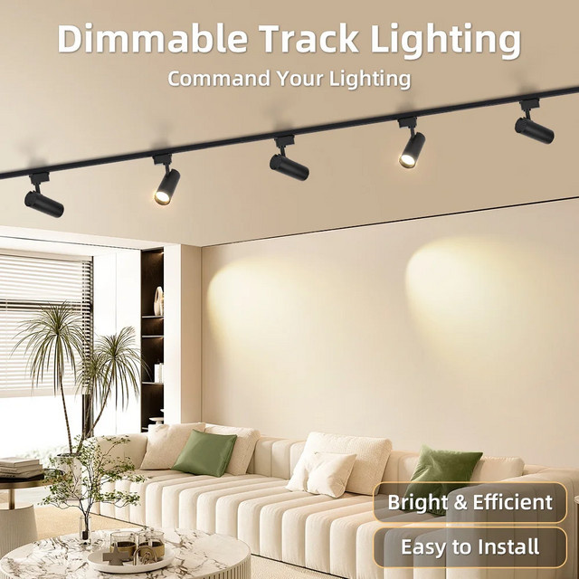 CHENBEN Dimmbare LED Schienenleuchte aus Aluminium in Silber mit 20W für Wohnzimmer und Deckenbeleuchtung - Bild 1