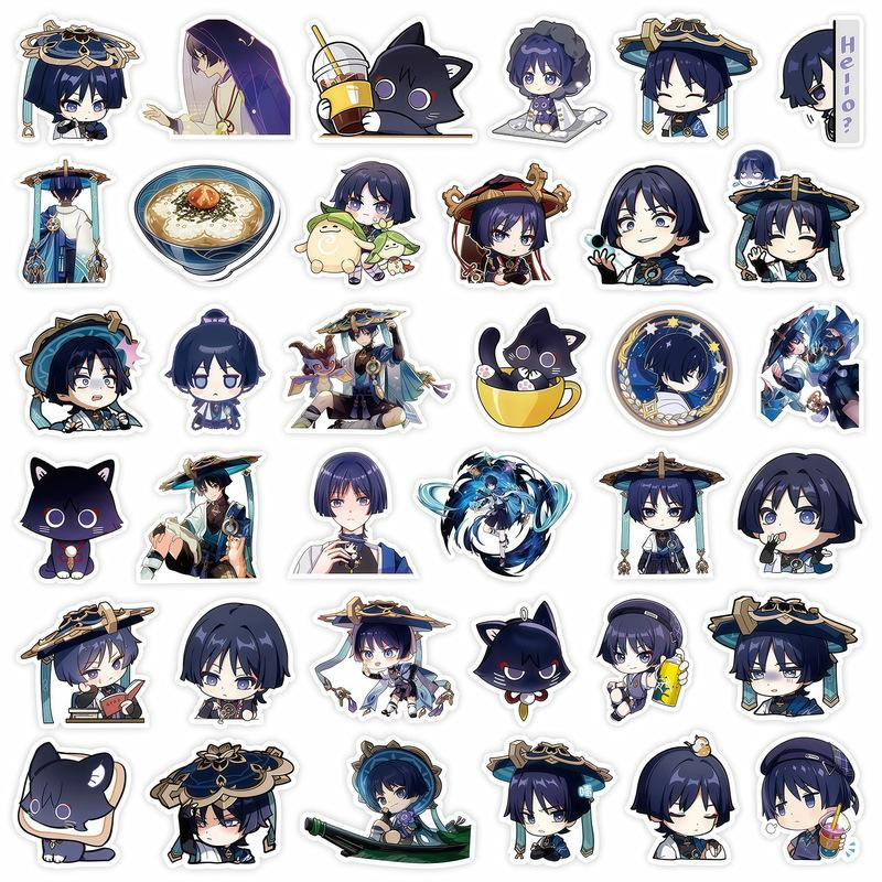 Yiran toy 1 Genshin Impact Anime Scaramouche Aufkleber 100-teiliges Set - Bild 2