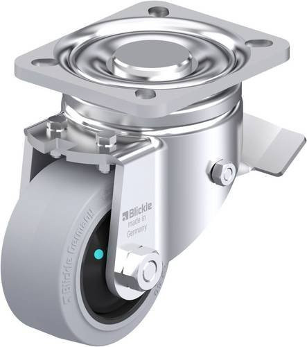 Blickle Stahlblech-Lenkrolle LH-POEV 82KFD-ST-SG in Silber, Rad-Durchmesser: 80 mm, Tragfähigkeit: 170 kg - Bild 1
