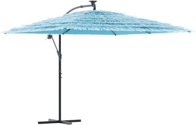 vidaXL Sonnenschirm mit Stahlmast und Polyesterbespannung in Blau, B/T/H: 290 x 290 x 238 cm - Bild 1