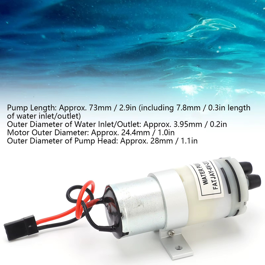 GOOLSKY 370 Wasserkühlungspumpe, RC-Wasserpumpe für RC-Boote, Motor, ESC, 3-6 V, JR-Stecker - Bild 2