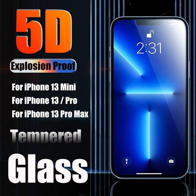 5D Schutzglas Displayfolie für Apple iPhone Modelle in Transparent - Bild 1