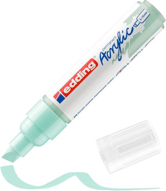 edding 5000 Acrylmarker Breit in Mild-Mint Grün mit Chisel-Spitze und Pigmenten - Bild 1