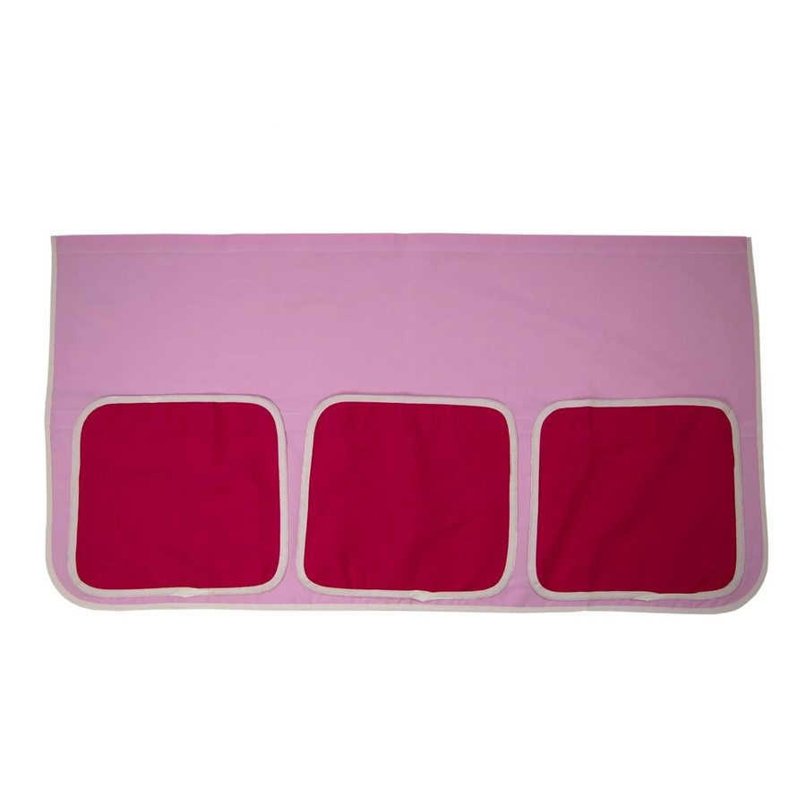 Homestyle4u Bett Tasche Stofftasche für Hochbett in Pink Rosa - Bild 2